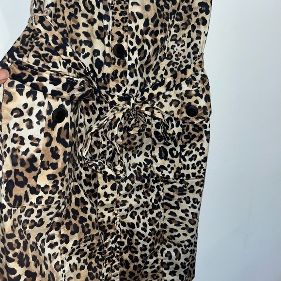 Chico's boho Leopard Print button down sleeveless dress Vacation cruise Medium - Picture 6 of 8